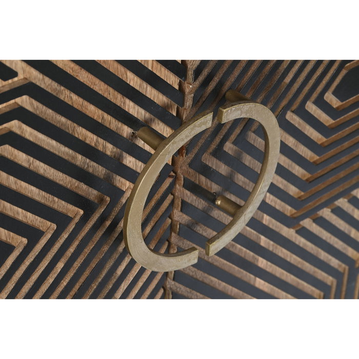 DKD Home Decor Armario de Madera de Mango Tallado Negro