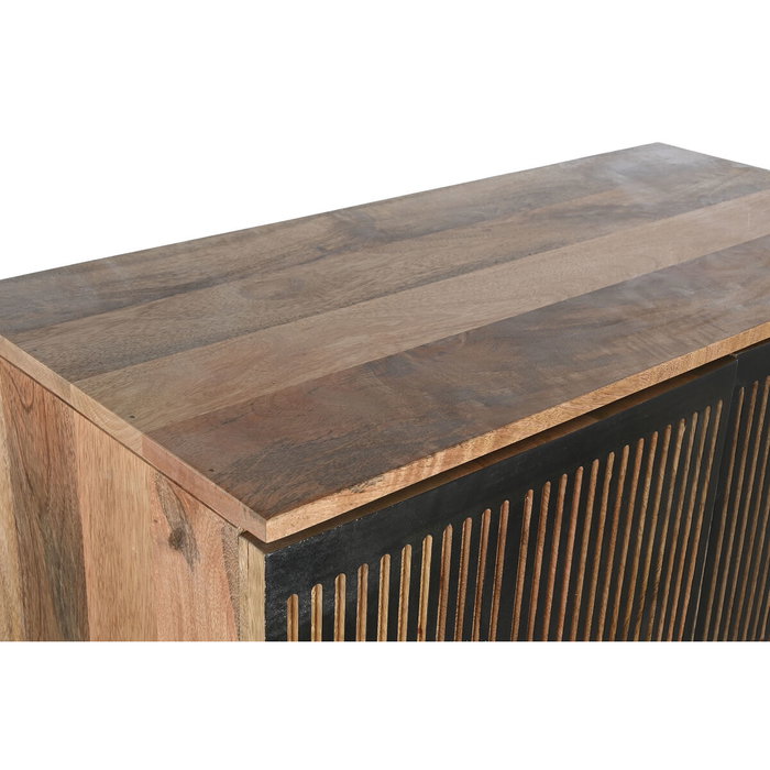 DKD Home Decor Armario de Madera de Mango Tallado Negro