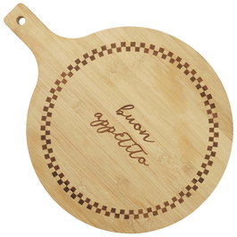 Home Deco Factory Tabla para Pizza de Bambú Diámetro 33 cm