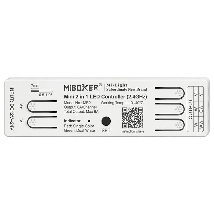 Miboxer LED Controller Mini-Serie 2in1 (Single color/dual white) 2.4G *Milight/Miboxer* Miboxer LED Controller Mini-Serie 2in1 (Single color/dual white) 2.4G *Milight/Miboxer*