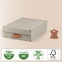Leitz Pack de 2 Cajas de Almacenaje de Cartón Mediana Baja, Beige