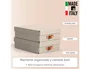 Leitz Caja de almacenaje de cartón mediana baja con asa de piel, beige, pack de 2 unidades, 8 litros