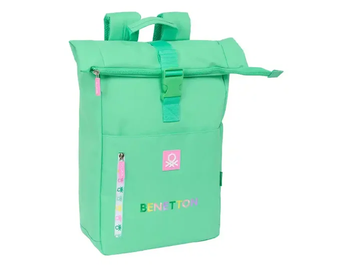 Safta Mochila Solapa Para Portátil 15,6'' Benetton Mint