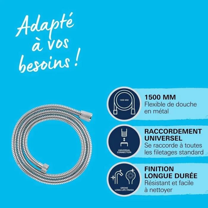 Grohe VitalioFlex Manguera de ducha 1,5 m Metal Cromo