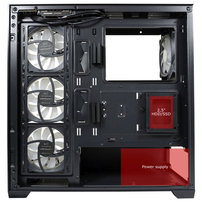 LC-Power LC-715B-ON Midi Tower Negro