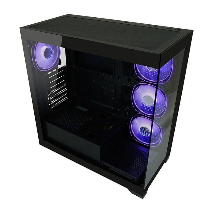 LC-Power 715B Midi Tower Negra con Ventana de Vidrio Templado para PC Gaming