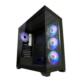 LC-Power 715B Midi Tower Negra con Ventana de Vidrio Templado para PC Gaming