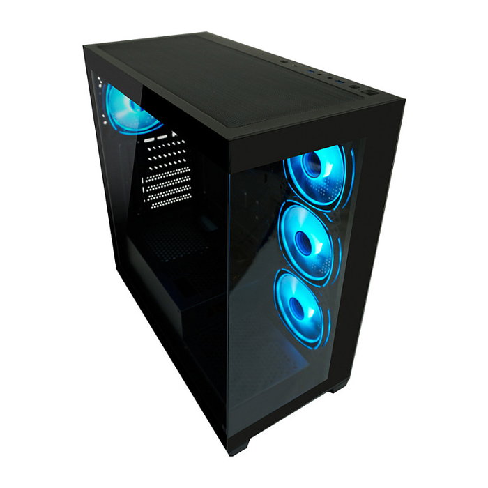 LC-Power 715B Midi Tower Negra con Ventana de Vidrio Templado para PC Gaming