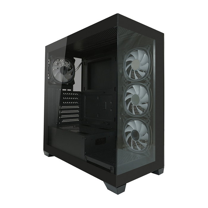 LC-Power 715B Midi Tower Negra con Ventana de Vidrio Templado para PC Gaming