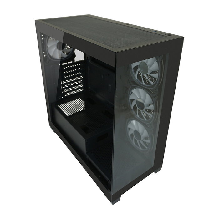 LC-Power 715B Midi Tower Negra con Ventana de Vidrio Templado para PC Gaming