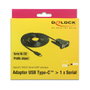 DeLOCK Adaptador USB C a RS-232 DB9 1,8 m