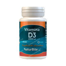 NATURBITE Vitamina D3 4000Ui 60 Cápsulas