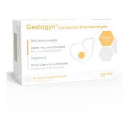 Gynea Gestagyn Lactancia 30 Cápsulas - Complemento Alimenticio con DHA, Ácido Fólico, Yodo y Hierro para la Lactancia