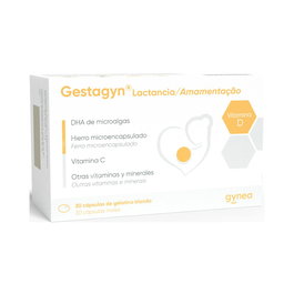 Gynea Gestagyn Lactancia - Complemento Alimenticio con DHA, Ácido Fólico, Yodo y Hierro para la Lactancia - 30 Cápsulas