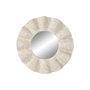 DKD Home Decor Espejo de Teca Tallado Decapé Blanco 76x76 cm
