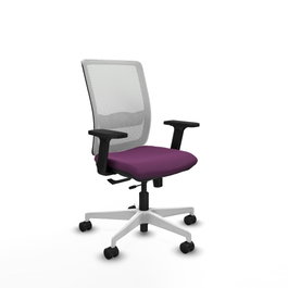 PIQUERAS Y CRESPO Silla de oficina Haches con mecanismo Sincro/Traslack, Morado y Blanco
