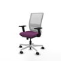 PIQUERAS Y CRESPO Silla de oficina Haches con mecanismo Sincro/Traslack, Morado y Blanco