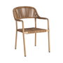 Silla Apilable Aluminio-Rattán Pe 57 X 61 X 82 cm (Set de 2)