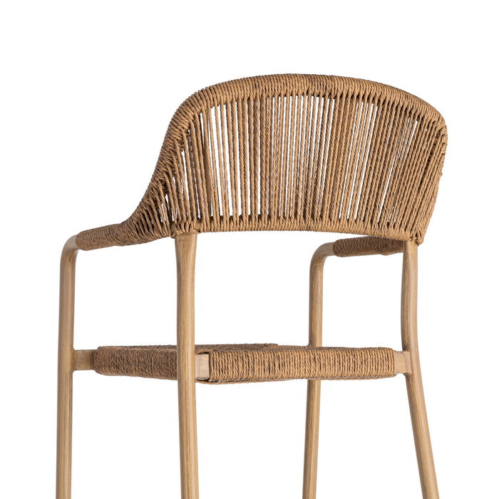 Silla Apilable Aluminio-Rattán Pe 57 X 61 X 82 cm (Set de 2) Silla Apilable Aluminio-Rattán Pe 57 X 61 X 82 cm (Set de 2)