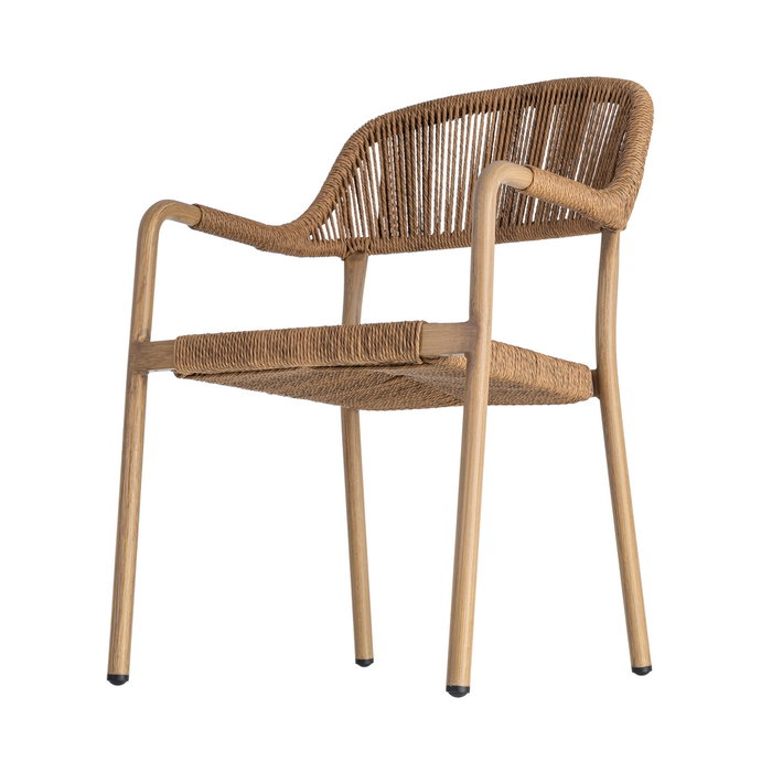 Silla Apilable Aluminio-Rattán Pe 57 X 61 X 82 cm (Set de 2) Silla Apilable Aluminio-Rattán Pe 57 X 61 X 82 cm (Set de 2)