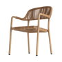 Silla Apilable Aluminio-Rattán Pe 57 X 61 X 82 cm (Set de 2)