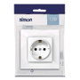 Simon Enchufe 2p+t tipo f schuko blanco con marco