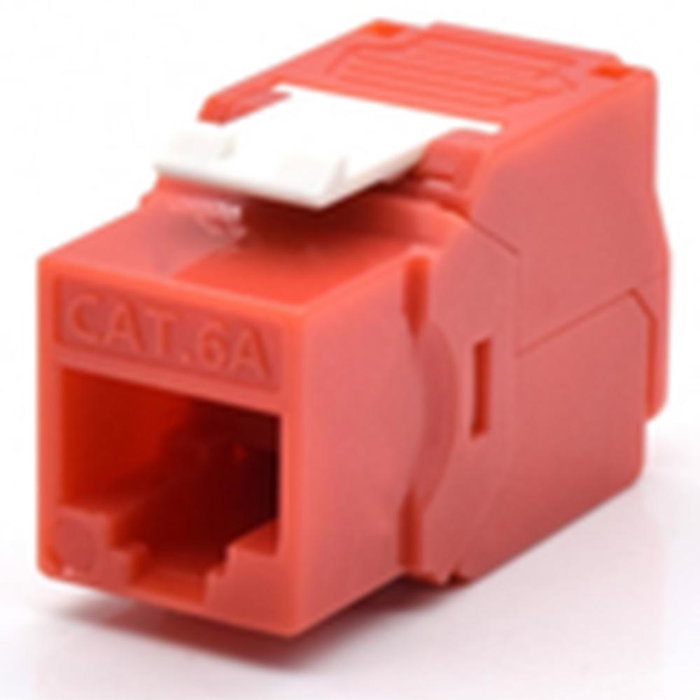 WP WPC-KEY-6AUP-TL/R Keystone Cat. 6A UTP RJ45 Hembra Rojo