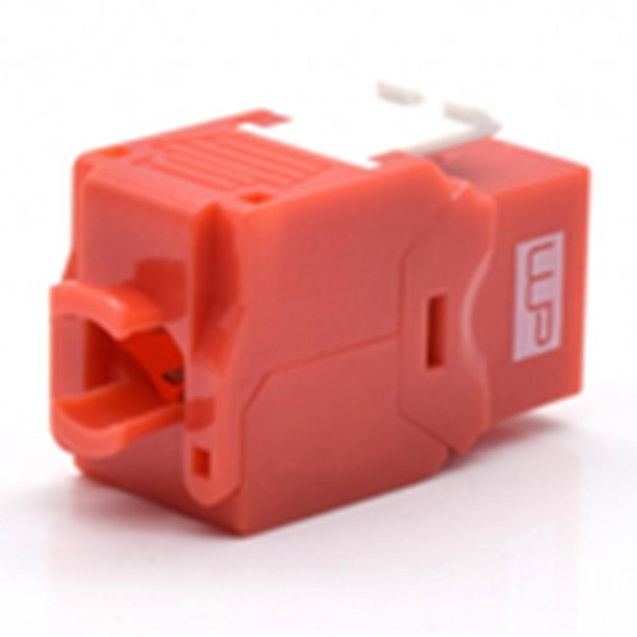 WP WPC-KEY-6AUP-TL/R Keystone Cat. 6A UTP RJ45 Hembra Rojo