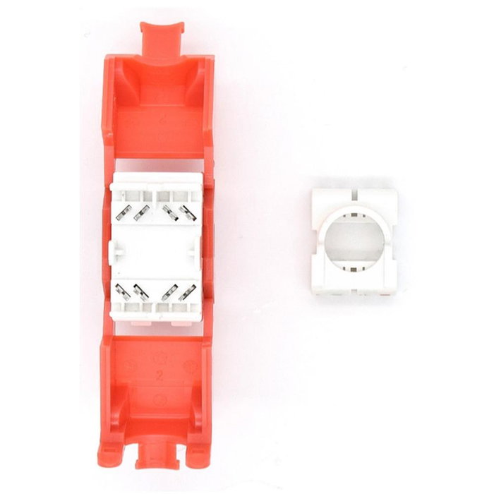 WP WPC-KEY-6AUP-TL/R Keystone Cat. 6A UTP RJ45 Hembra Rojo