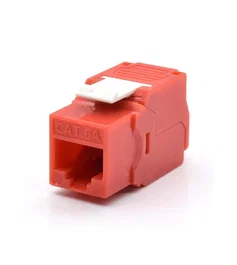 WP WPC-KEY-6AUP-TL/R Keystone Cat 6a UTP RJ45 Hembra Rojo