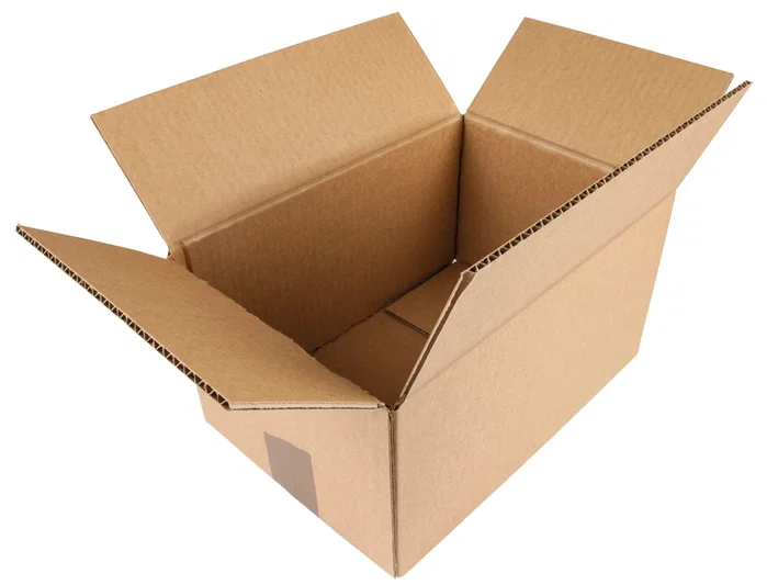 Q-connect Caja para embalar americana de cartón reciclado canal simple 5 mm, color kraft, 400x290x220 mm