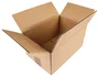 Q-connect Caja para embalar americana de cartón reciclado canal simple 5 mm, color kraft, 400x290x220 mm