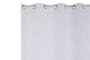 DKD Home Decor White23 Cortina 260 x 140 cm Blanco Poliéster Bordada Anillas