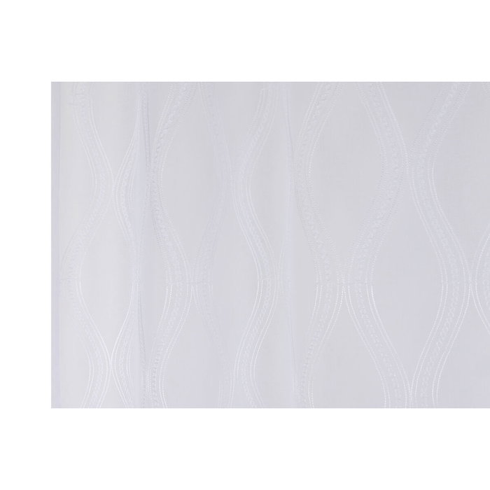 DKD Home Decor Cortina de Poliéster Bordada con Anillas Blanco 140x260 cm