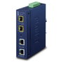 Planet IGT-900-2T2S Convertidor Industrial Media 2 Puertos SFP Azul Metal