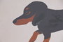 DKD Home Decor Cuadro en Lienzo Perro Salchicha Surtido de 2 Unidades