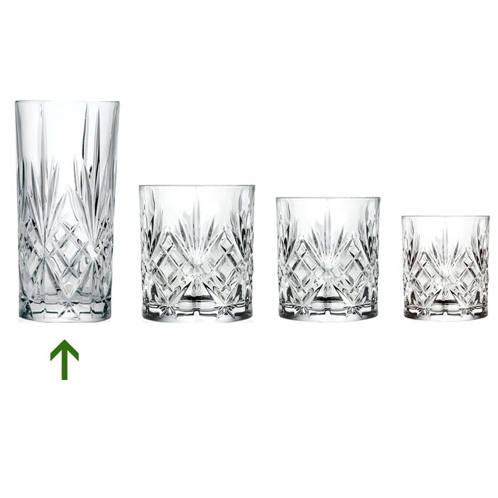 Rcr Cristalleria IT Melodia Vaso Alto 360 Ml altura 150 mm (6 Unidades) Cristal Ecológico Luxion