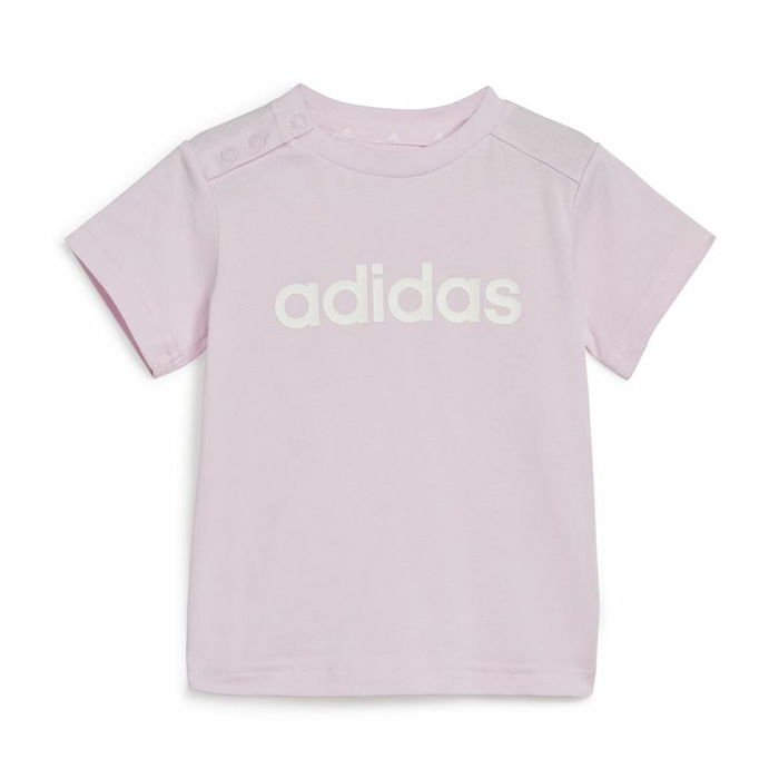 Conjunto Deportivo para Bebé Adidas I Lin Co Set Gris Rosa