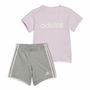 Conjunto Deportivo para Bebé Adidas I Lin Co Set Gris Rosa
