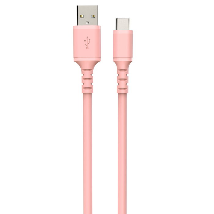 Cable USB A a USB-C DCU Rosa 1 m Cable USB A a USB-C DCU Rosa 1 m