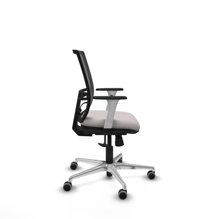 PIQUERAS Y CRESPO Silla de oficina Yunquera con mecanismo Sincro, Blanco y Negro PIQUERAS Y CRESPO Silla de oficina Yunquera con mecanismo Sincro, Blanco y Negro