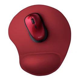 Trust Bigfoot Alfombrilla Ergonómica con Relleno de Gel Roja