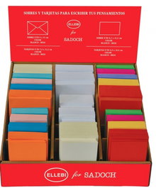 SADOCH REX Expositor de 1500 Tarjetas y Sobres de Colores Surtidos