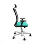 PIQUERAS Y CRESPO Silla de oficina Haches con mecanismo Sincro/Traslack color Turquesa y Gris