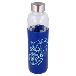 STOR Botella Cristal Sonic The Hedgehog con Funda de Silicona 585ml