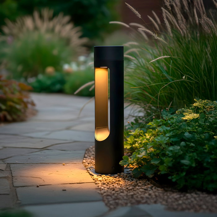 Baliza LED Exterior Corona 40cm 10W 220VAC 3000K Negro Baliza LED Exterior Corona 40cm 10W 220VAC 3000K Negro