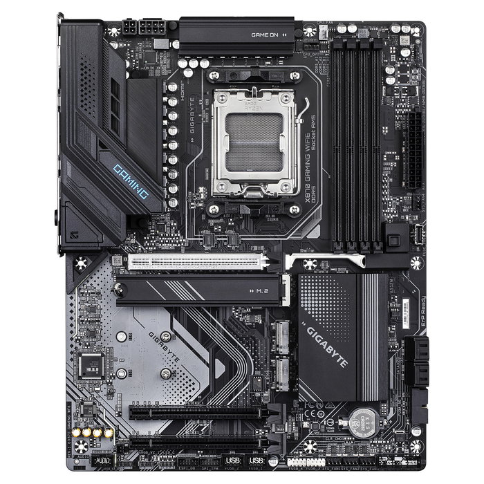 GIGABYTE X870 GAMING WIFI6 Placa Base AMD X870, Socket AM5, DDR5 hasta 8000MHz, PCIe 5.0, Wi-Fi 6, LAN 2.5GbE, USB 4, ATX, Compatible con Ryzen 9000
