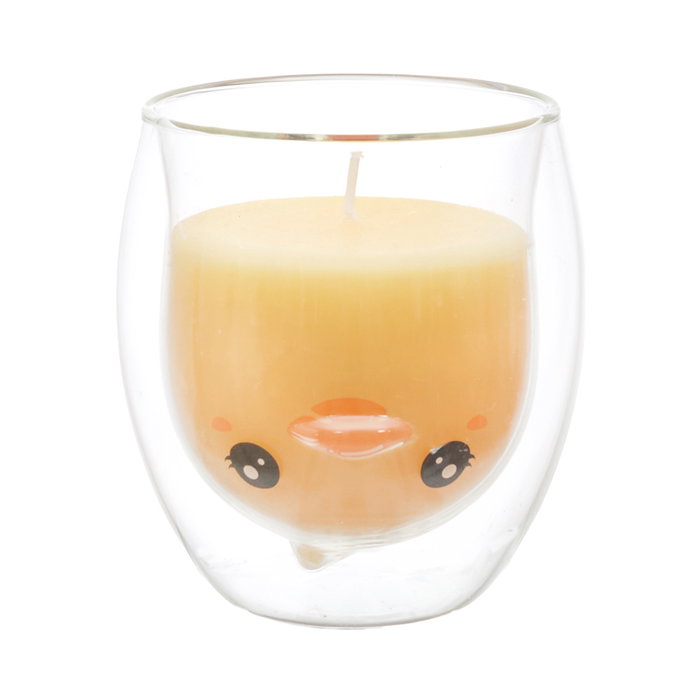 The Concept Factory Vela Perfumada En Vaso Kawaii Colección Gato, Pollito, Panda Cera Parafina Doble Pared 25h