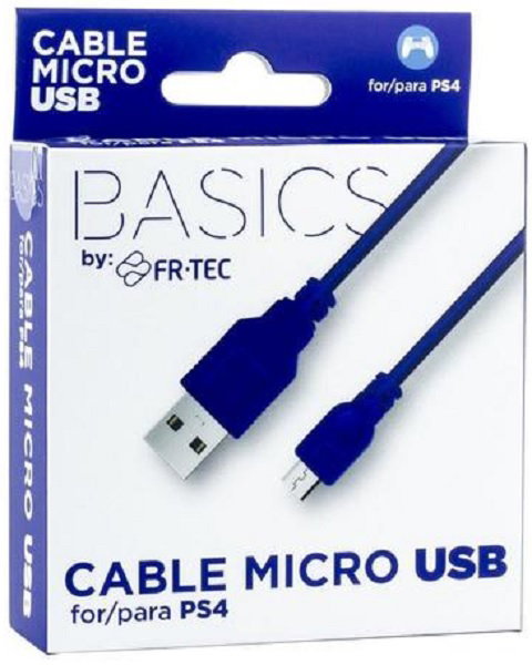 Blade Cable Micro USB a USB de 3m Azul para PS4 Blade Cable Micro USB a USB de 3m Azul para PS4