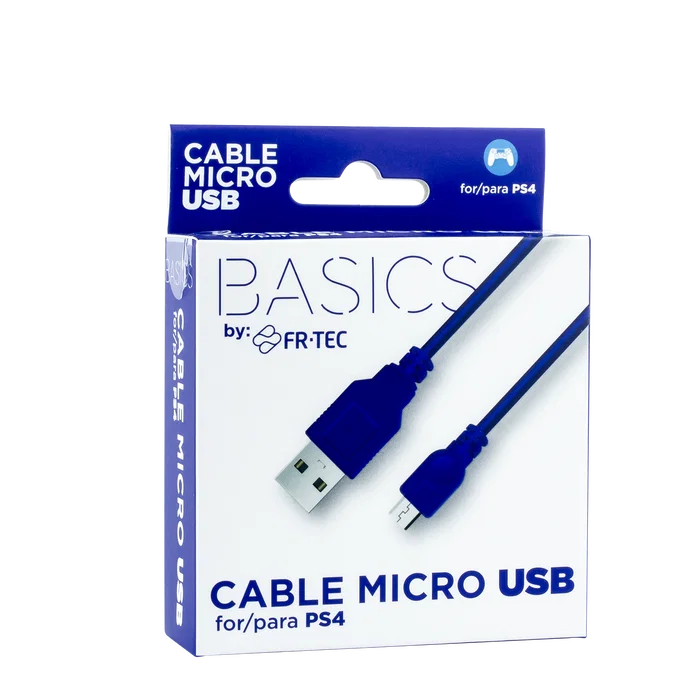Blade Cable Micro USB a USB de 3m Azul para PS4 Blade Cable Micro USB a USB de 3m Azul para PS4